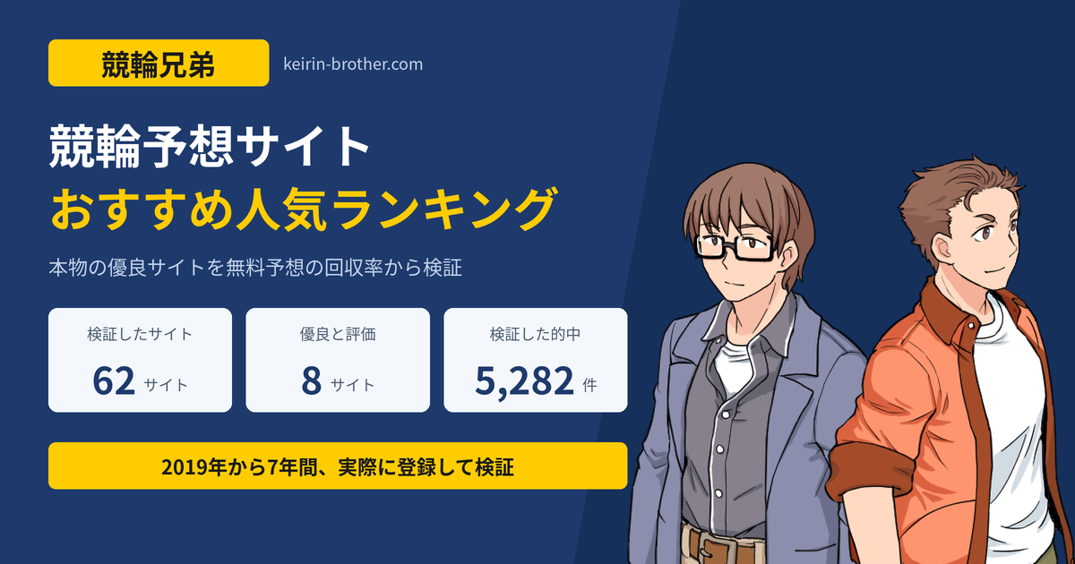 競輪予想サイトおすすめ人気ランキング！本物の優良サイトを無料予想の回収率から検証｜競輪兄弟